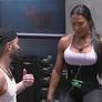 Confinados conversam na academia sobre o dia a dia no Big Brother Brasil.