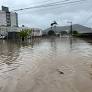 O maior volume de chuva registrado até ontem final da tarde em todo o território catarinense ocorreu em Tijucas, na Grande Florianópolis: 280 milímetros.