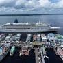 O MS Aurora, o maior navio da temporada de cruzeiros 2024/2025 em volume de turistas, atracou no Porto de Manaus nesta terça-feira, 28/1.