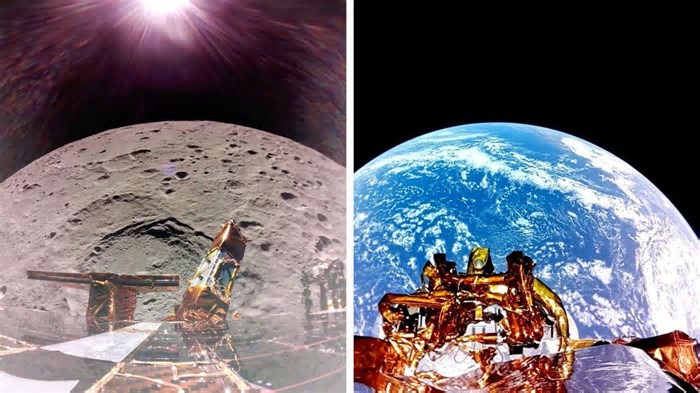 Espaçonave Blue Ghost grava imagens incríveis da Terra e da superfície lunar