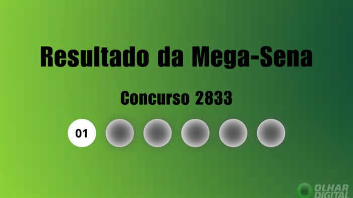 Mega-Sena 2833: veja resultado desta terça-feira