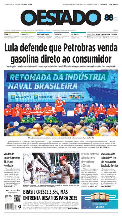 Fortaleza, Ceará, Terça-feira, 18 de fevereiro de 2025 – Edição 25.026