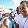 O prefeito Bruno Reis participou neste domingo (2) da festa em homenagem a Iemanjá, no bairro do Rio Vermelho, em Salvador.