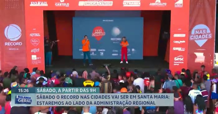 Santa Maria recebe o evento RECORD nas Cidades com prêmios e atrações imperdíveis
