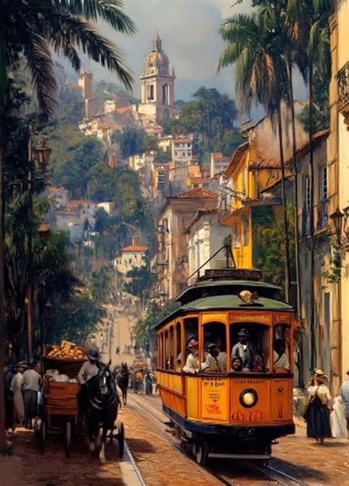 Vídeo feito por inteligência artificial recria possíveis cenários do Rio em 1870 e viraliza em redes sociais