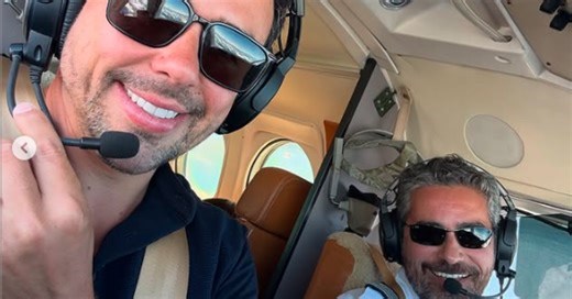 Márcio Carpena fez imagens da aeronave antes da decolagem do Campo de Marte