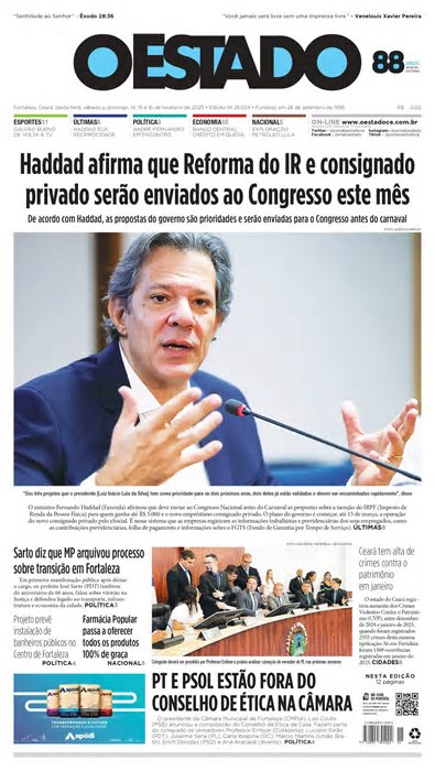 Sexta-feira, sábado e domingo, 14, 15 e 16 de fevereiro de 2025 – Edição No 25.024