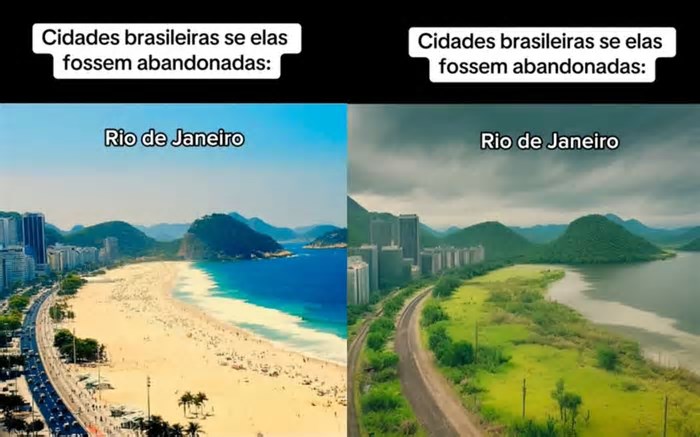 Inteligência Artificial recria cidades brasileiras com aspecto de abandono