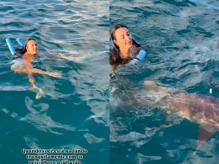 Turista se assusta com tubarão em Fernando de Noronha