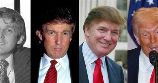 O antes e depois de Donald Trump em quase 50 anos de fama: 40 fotos do presidente dos EUA, hoje com 78, vão te surpreender