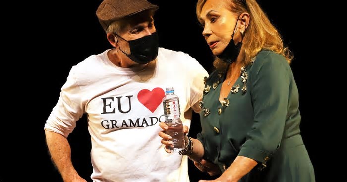No palco em família