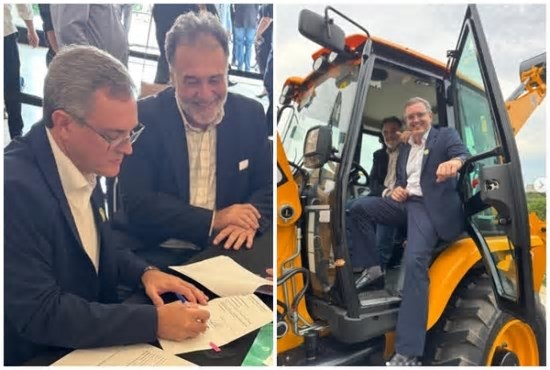 Prefeito assina convênio que destina retroescavadeira para a Agricultura
