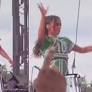 Anitta realizou mais uma edição de ensaio de verão, desta vez em Belo Horizonte (MG), neste sábado (1º), mas um problema técnico roubou a cena.