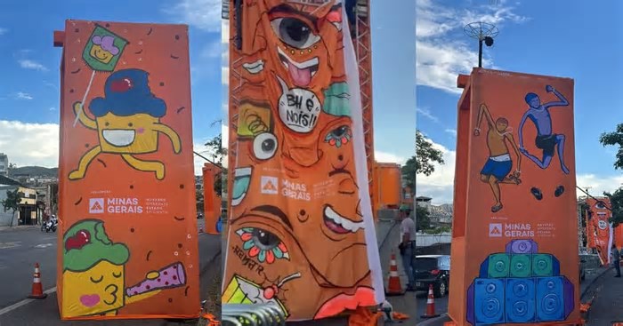 Carnaval BH 2025: grafiteiros produzem obras para Via das Artes