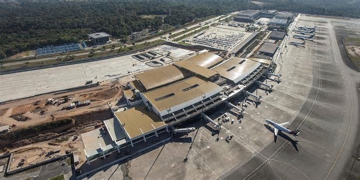 Aeroporto de Manaus deverá ser usado para estacionamento de aviões de grande porte durante a COP-30