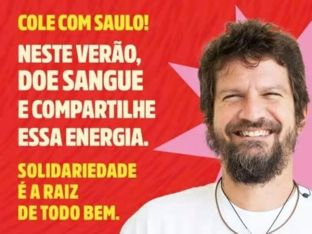 Hemoba lança campanha com o cantor Saulo para mobilizar voluntários à doação de sangue