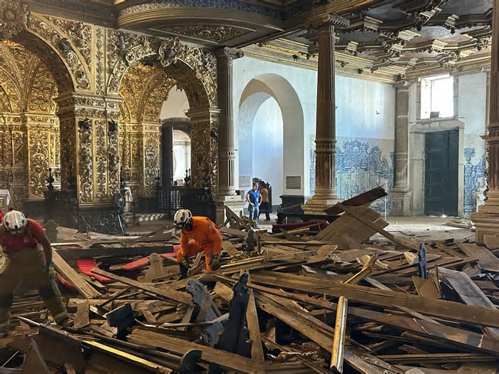 O que se sabe sobre queda de teto da ‘igreja de ouro’ que matou turista em Salvador