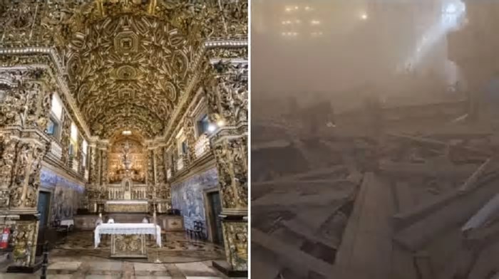 Saiba tudo sobre desabamento do teto da 'igreja de ouro' em Salvador
