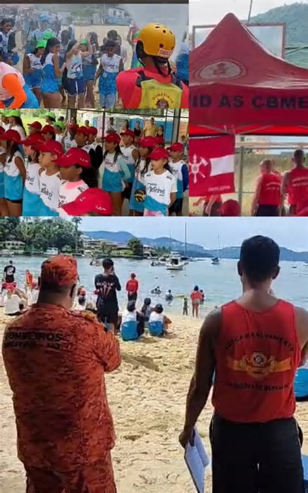 CBMERJ encerra colônia de férias na costa verde