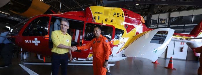 Varginha recebe helicóptero do Governo de Minas