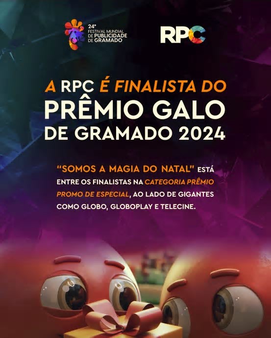 RPC é finalista no Prêmio Galo de Gramado com a campanha ‘Somos a Magia do Natal’