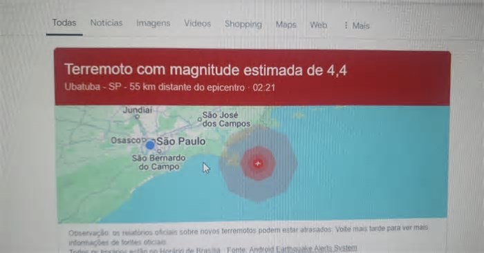 Moradores de SP e do Rio recebem alerta de terremoto no celular; Defesa Civil diz que não há tremor