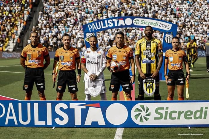 Neymar faz pouco em primeiro jogo como titular e Santos empata com o Novorizontino