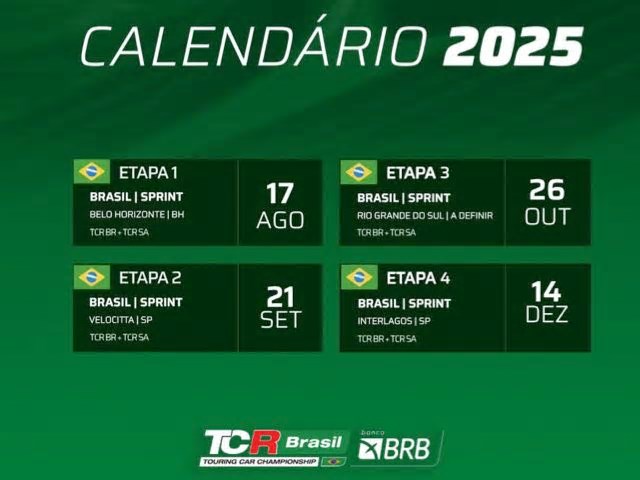 Confira as sedes das etapas do TCR South America e o calendário renovado do TCR Brasil