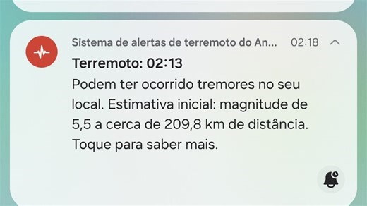 Terremoto falso surge na tela do Android e assusta moradores de SP e RJ