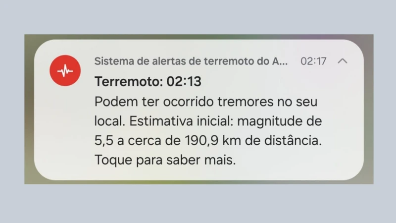Por que celulares em SP, RJ e MG receberam alerta de terremoto