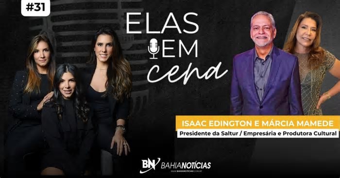Isaac Edington e Márcia Mamede são os convidados do podcast “Elas em Cena” nesta quarta-feira