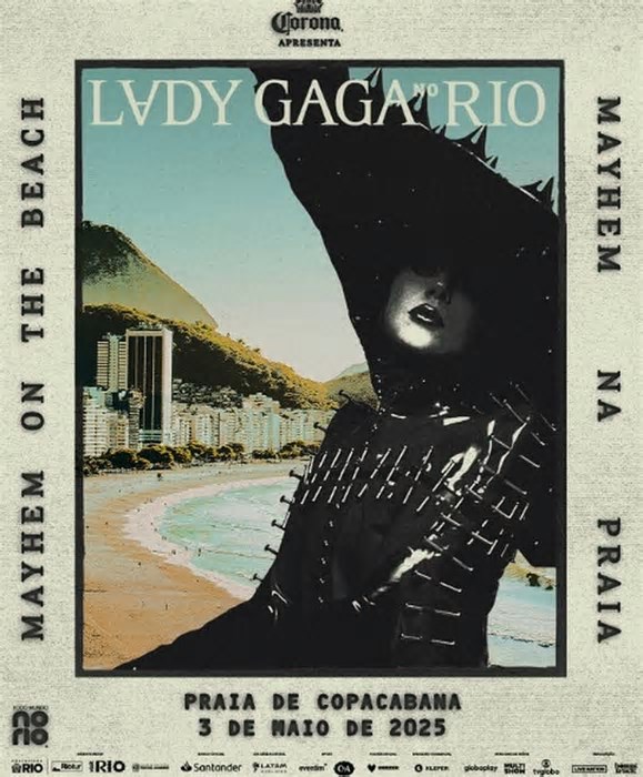 Lady Gaga no Rio: prefeitura confirma show gratuito da artista na Praia de Copacabana em maio