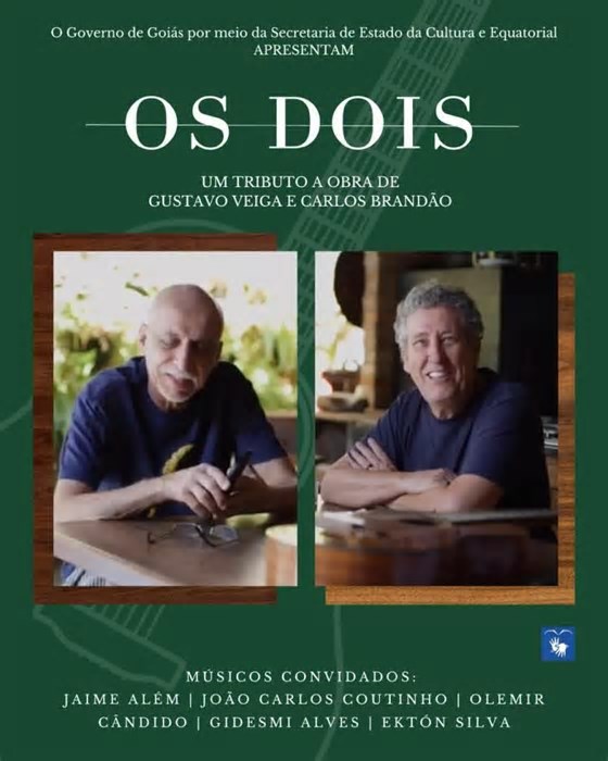 Show de 50 anos de carreira de Gustavo Veiga e Carlos Brandão chega a Olhos D´Água, Pirenópolis e Cidade de Goiás.