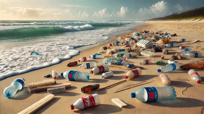 Lixo no oceano: garrafas chinesas nas praias do Brasil