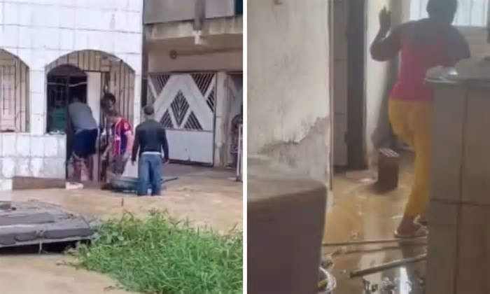 Ruas alagam e lama invade casas após chuva forte em Candeias