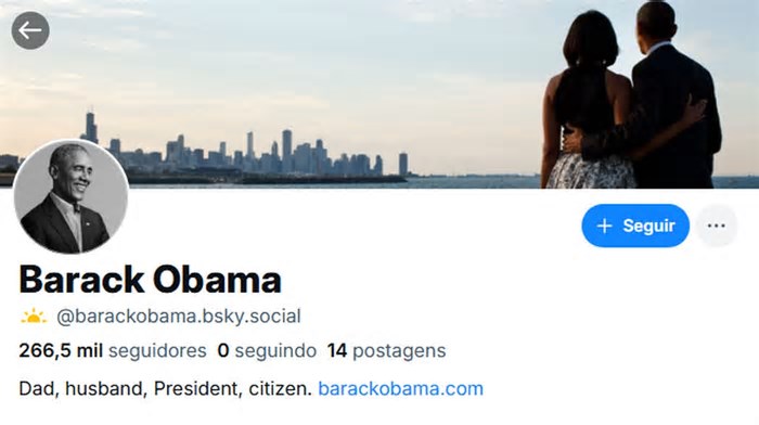 Barack Obama cria perfil na rede social Bluesky
