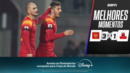 Com direito a gol contra bizarro, Montenegro vence Gibraltar de virada pelas eliminatórias europeias para a Copa de 2026