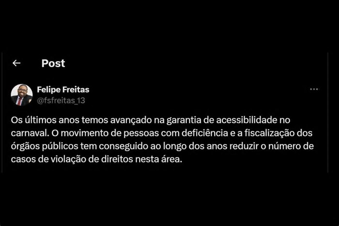 PROCON notifica camarotes de Salvador por falta de acessibilidade no Carnaval 2025, diz secretário estadual Felipe Freitas