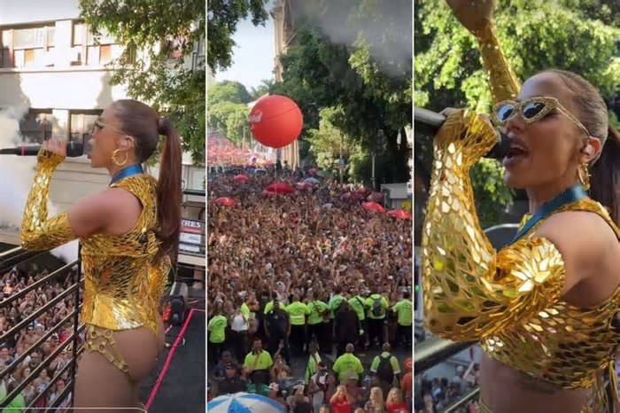Bloco da Anitta encerra Carnaval do Rio de Janeiro com multidão e homenagem à ginástica artística