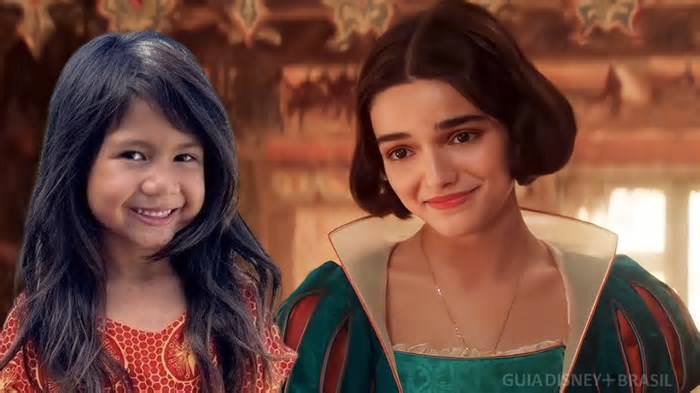 Atriz de Lilo & Stitch vai ao cinema vestida de Branca de Neve e encanta Rachel Zegler