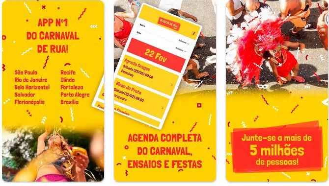 Aplicativo para ficar por dentro dos Blocos de Rua no carnaval 2025