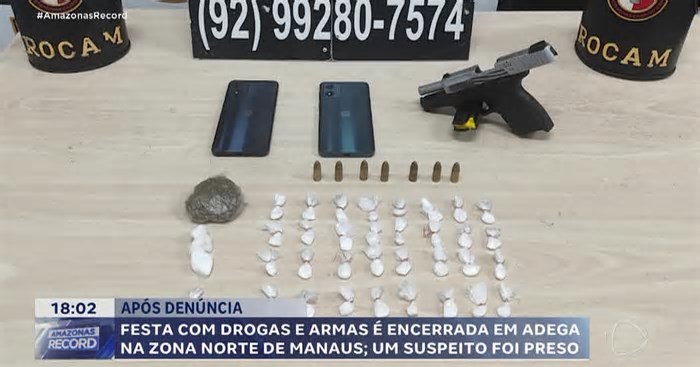 Festa clandestina, com drogas e armas, é interditada pela polícia