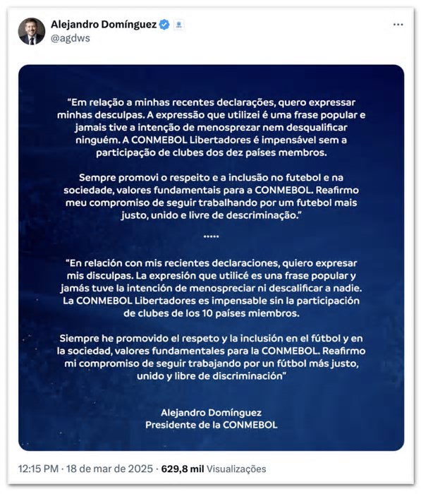 Erika Hilton aciona Justiça contra presidente da Conmebol por racismo