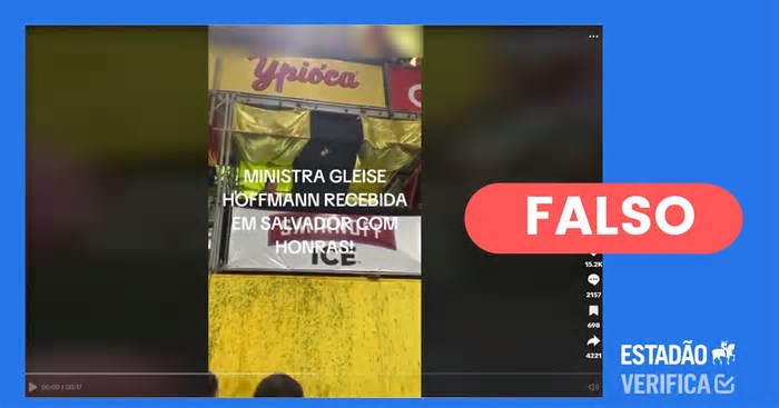 É falso que vídeo mostre Gleisi Hoffmann hostilizada no carnaval de Salvador