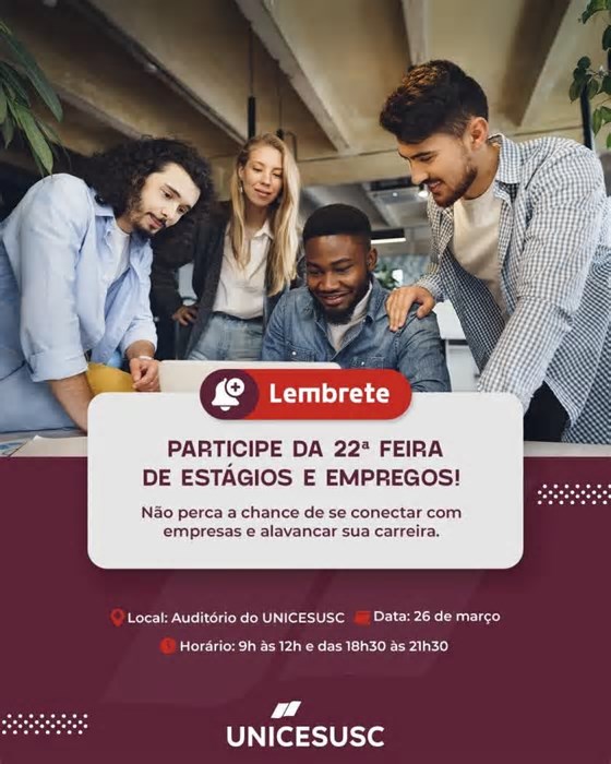 UNICESUSC promove Feira de Estágios e Empregos