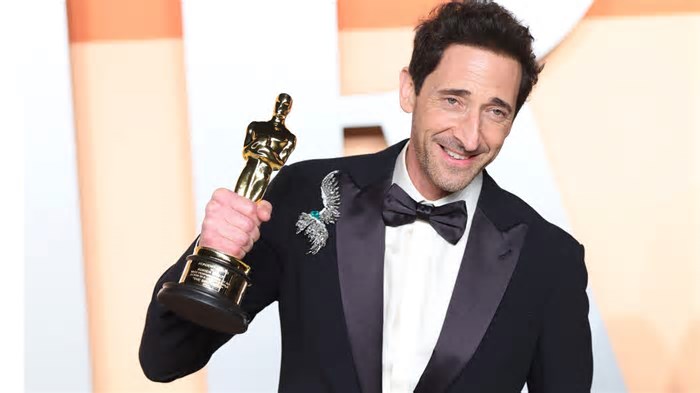 Adrien Brody, protagonista de O Brutalista, reage ao descobrir que fez o discurso mais longo da história do Oscar