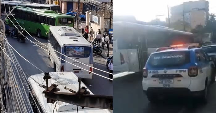 Bandidos sequestram cinco ônibus e fazem barricada no Rio de Janeiro