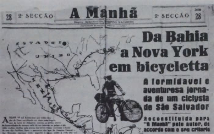 Conheça a história de Rubens Pinheiro, o ciclista baiano que pedalou da Bahia a Nova York em 1927