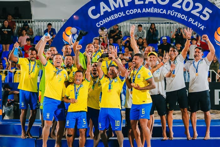 Brasil conquista a Copa América de Beach Soccer pela quarta vez
