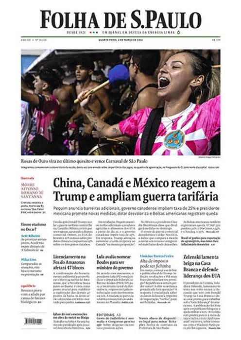 Manchetes desta quarta-feira